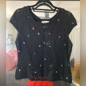 Vintage Mohair knit short sleeve sweater